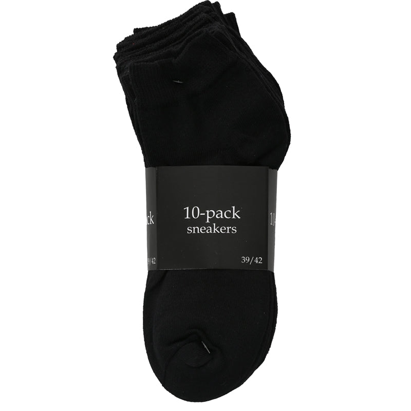 10-pack Black Men's Sneaker Socks Carlsteins