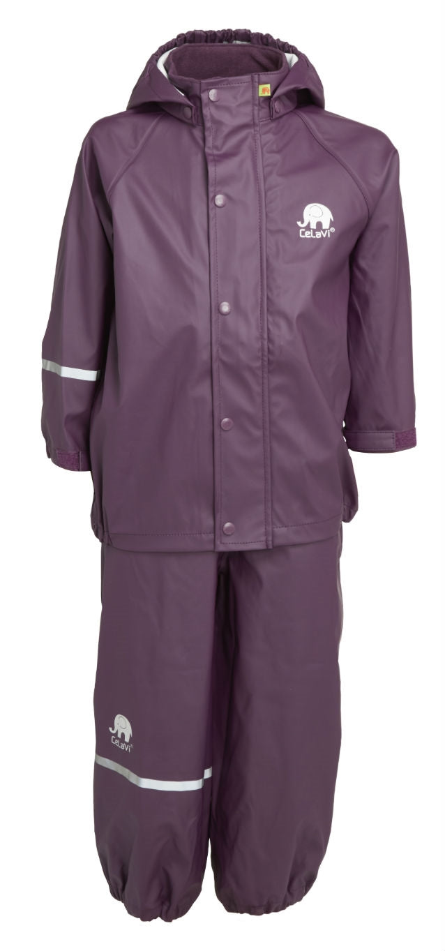 Basic Rainwear Set Blackberry Wine Ofodrat regnset Barn Celavi