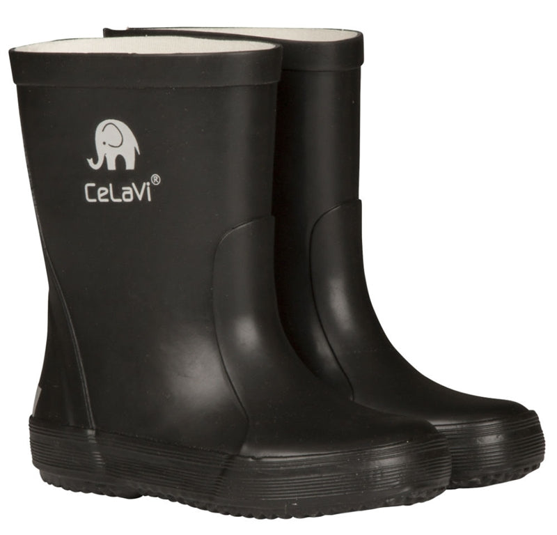 Basic Wellies Black Unlined Boots Kids Celavi