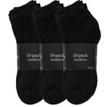 30-pack Black Men's Sneaker Socks Carlsteins