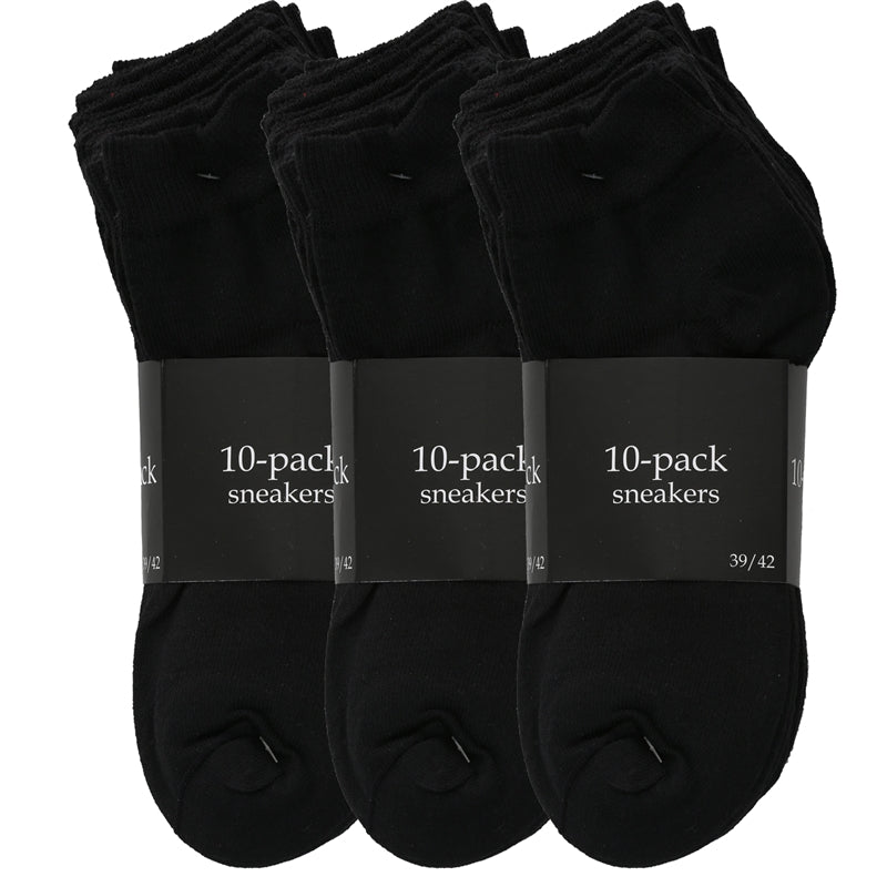30-pack Svarta Sneakers Herrstrumpor Carlsteins