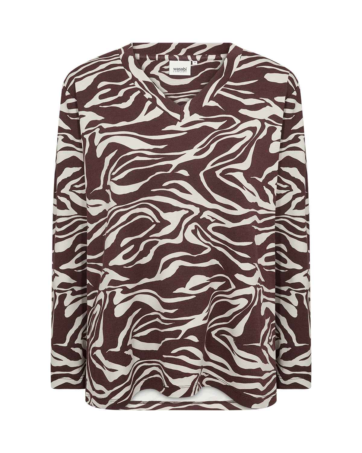Jasmine 3 Mönstrad Topp Dam Chocolate Plum Combi | Smilebutiken - Wasabiconcept