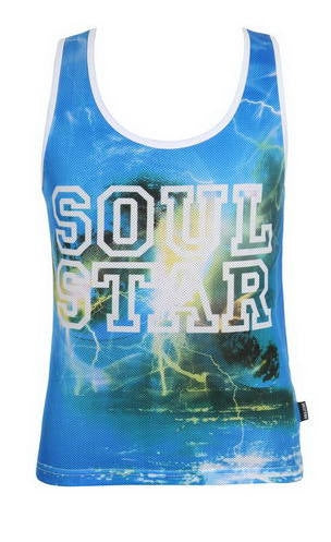 Linne Herr Vit Blå Soulstar