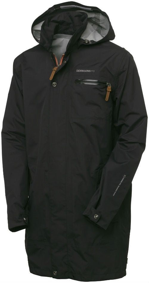 Trond Unisex Trench Coat Black Shell Jacket Men's Size S - Didriksons