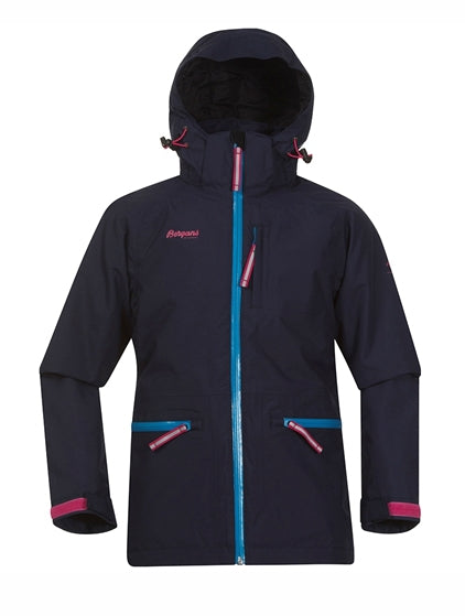 Bergans Of Norway Alme Jacket Kids Navy Light Sea Blue Hot Pink Bergans Of Norway