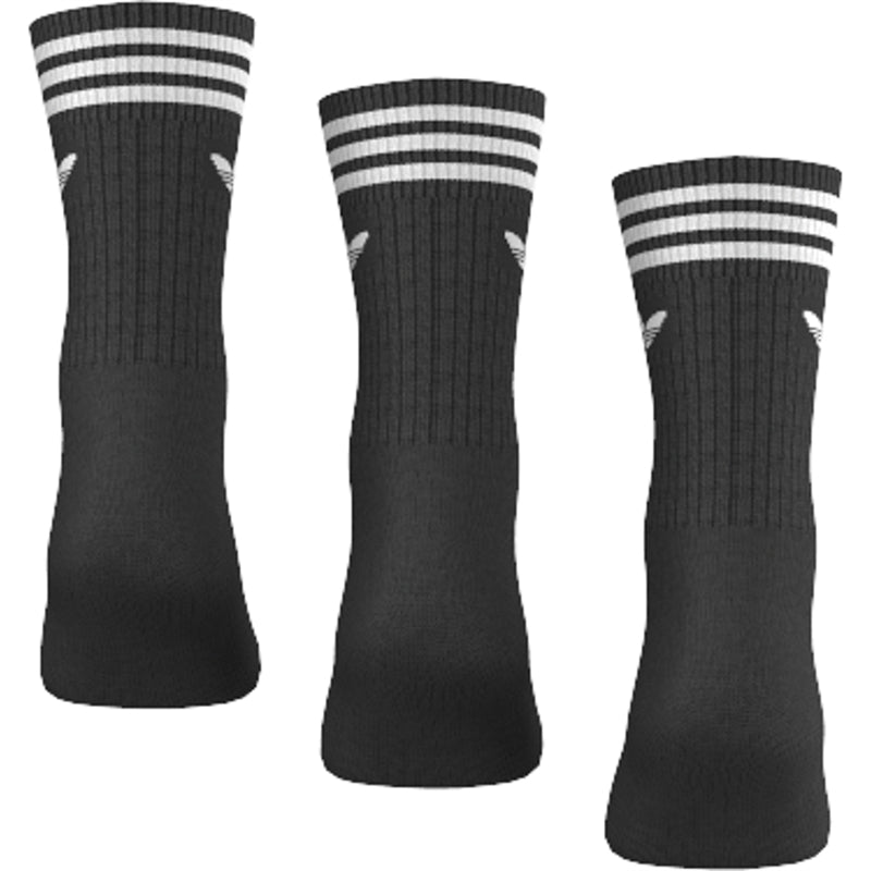 3-Pack Solid Crew Socka Svart Adidas