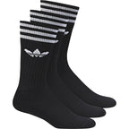 3-Pack Solid Crew Socka Svart Adidas