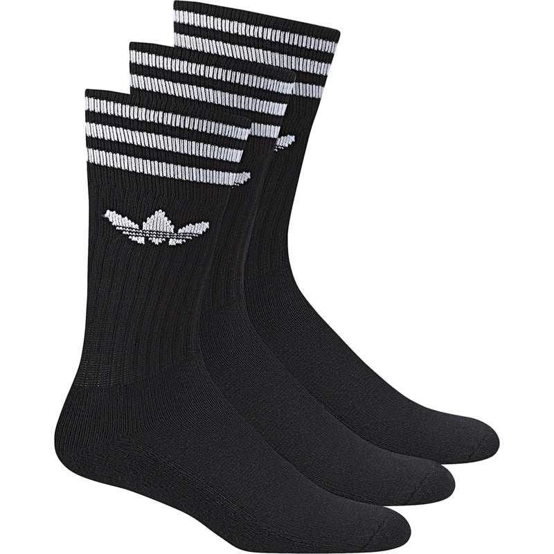 3-Pack Solid Crew Socka Svart Adidas