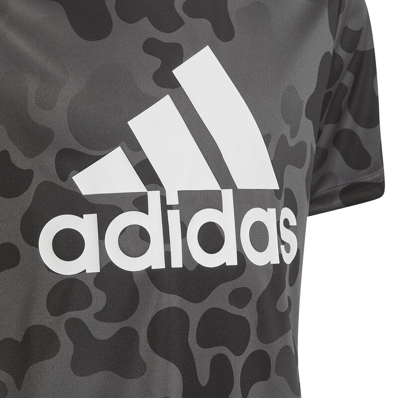 Camo Training T-shirt Junior Black Gresix White Adidas