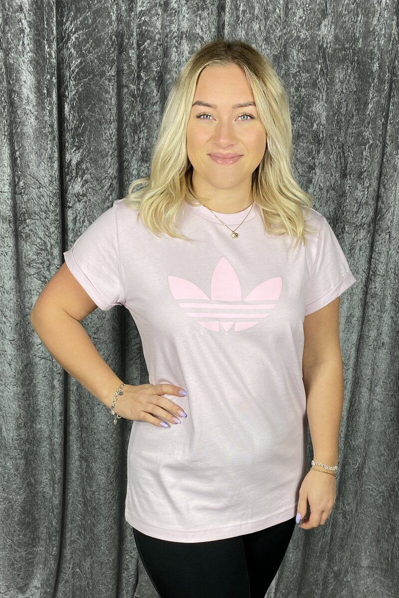Tee Cotton T-Shirt Women Alm Pink Adidas