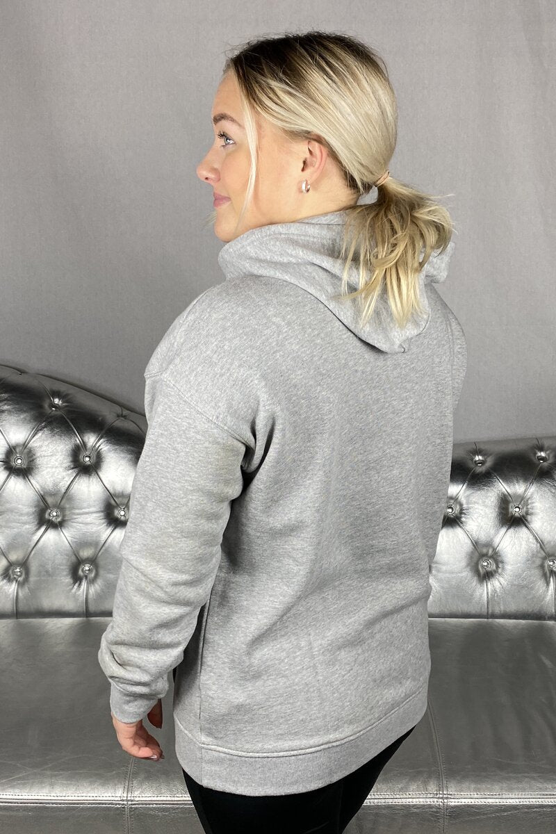 Trefoil Hoodie Women Grey Adidas