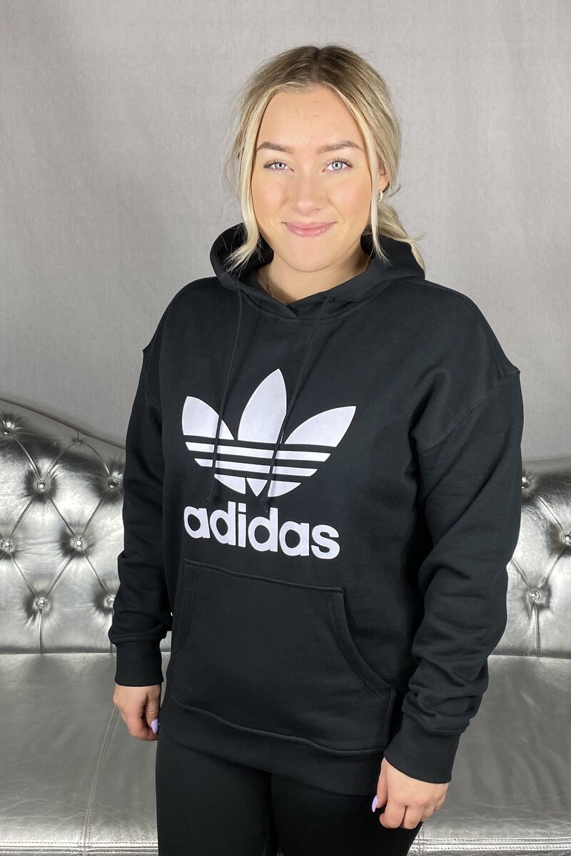 Trefoil Hoodie Women Black Adidas