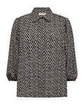 Adney Shirt Blouse Women Moonbeam W Black | Smilebutiken - Freequent