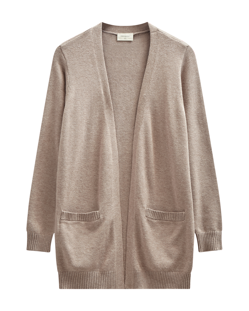 Agnes Cardigan Dam Silver Mink Melange | Smilebutiken - Freequent