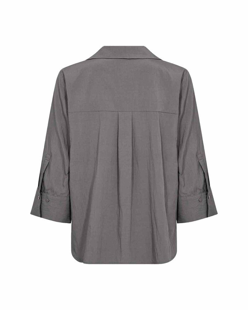 Aja 2 V-ringad Blus Dam Dark Grey | Smilebutiken - Wasabiconcept