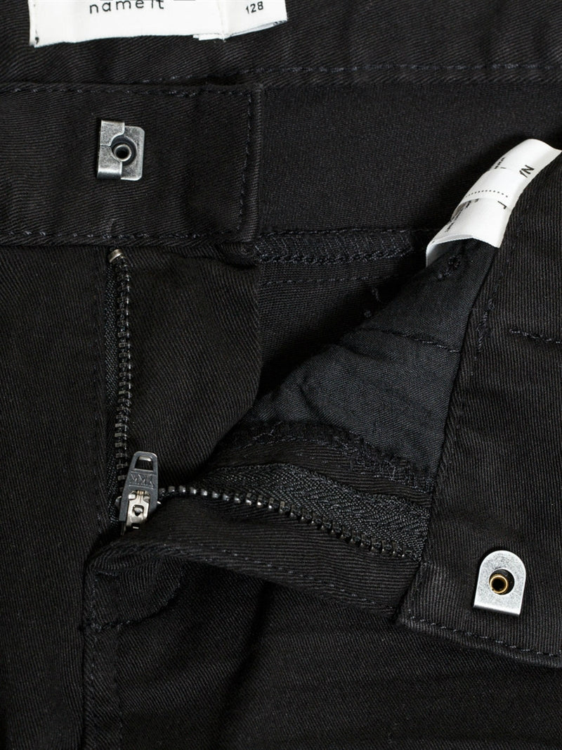 Ajvind Twill Pant Black Kids Trousers Name it