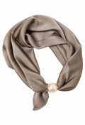 Alice Scarf med Magnetspänne Dam Gråbeige Taupe | Smilebutiken - Caramelle Fashion