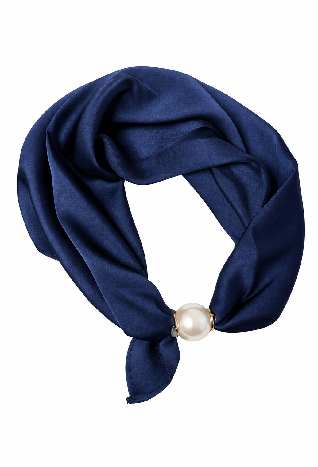 Alice Scarf med Magnetspänne Dam Mörkblå Navy | Smilebutiken - Caramelle Fashion
