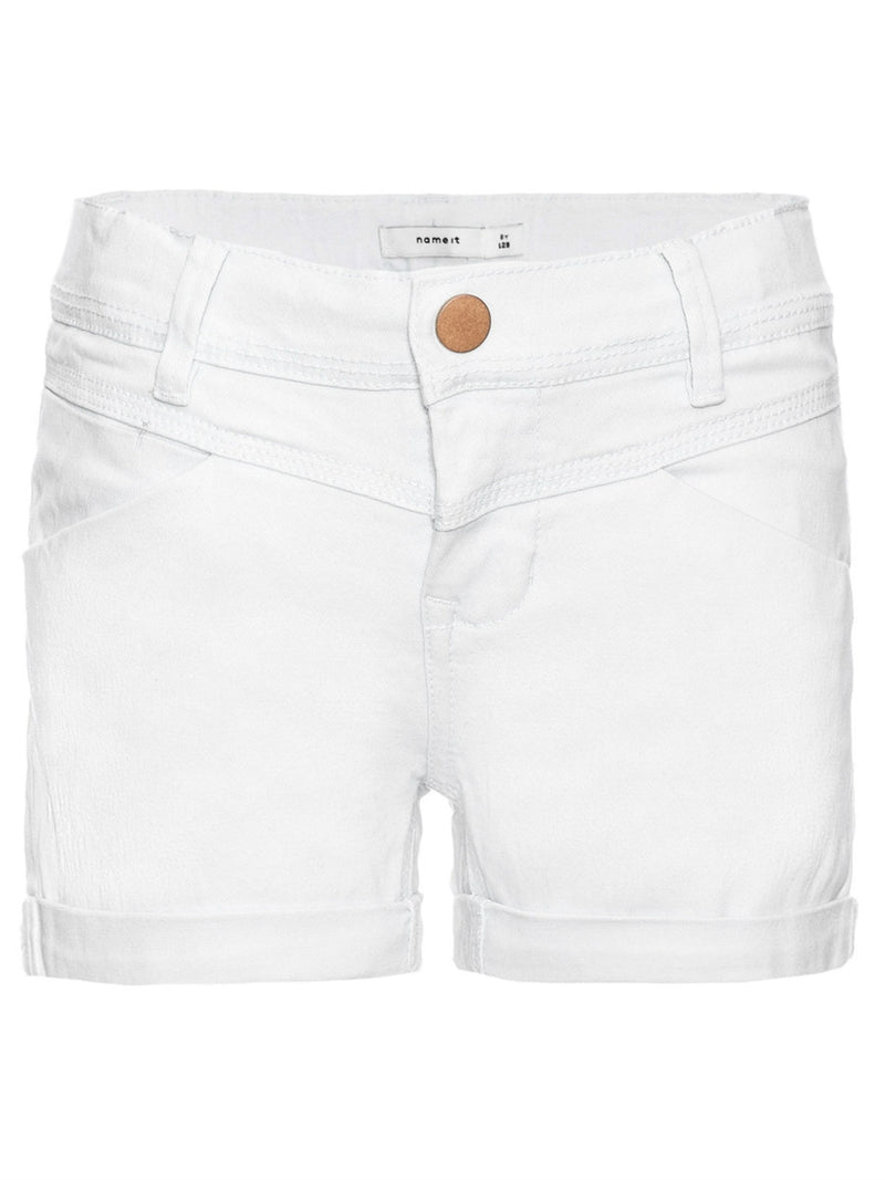 Aline Slim Shorts Bright White Barn Name it
