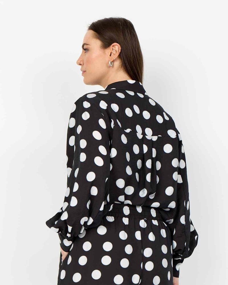 Anaya 2 Shirt Blouse Women Black Combi | Smilebutiken - Wasabiconcept