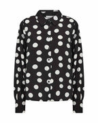 Anaya 2 Shirt Blouse Women Black Combi | Smilebutiken - Wasabiconcept