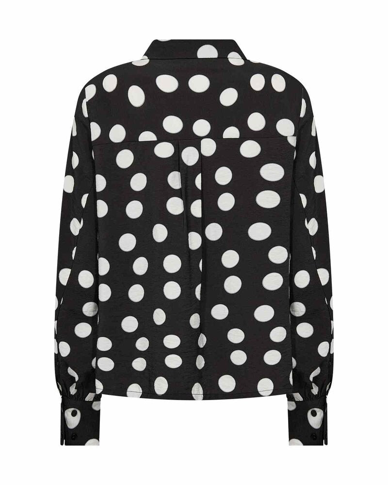 Anaya 2 Shirt Blouse Women Black Combi | Smilebutiken - Wasabiconcept
