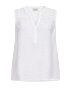 Andrea Sleeveless Blouse Ladies Brilliant White | Smilebutiken - Freequent