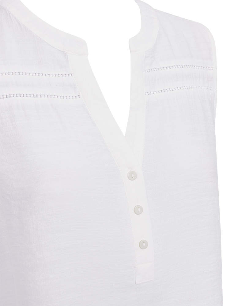 Andrea Sleeveless Blouse Ladies Brilliant White | Smilebutiken - Freequent