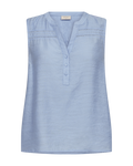 Andrea Sleeveless Blouse Women Chambray Blue | Smilebutiken - Freequent