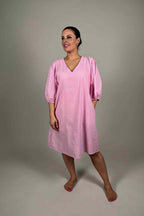 Aniela Randig Klänning Dam Rosa | Smilebutiken - Camicia