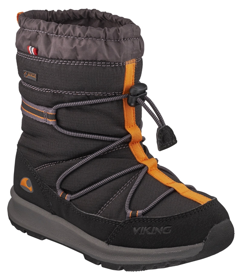 Asak GTX Fodrad Vinterstövel Svart Barn - Viking
