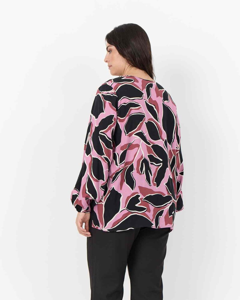 Athalia 2 V-neck Blouse Women Mauve Orchid Combi | Smilebutiken - Wasabiconcept