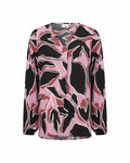 Athalia 2 V-neck Blouse Women Mauve Orchid Combi | Smilebutiken - Wasabiconcept