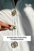 Isabelle Snapsnack 6-pack Navy White Flower Gold THE SHOELACE BRAND