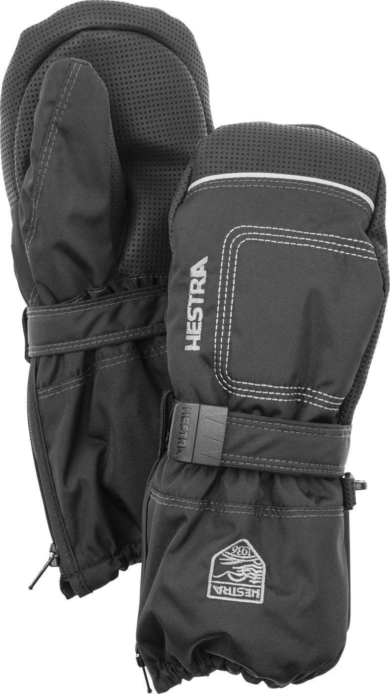 Baby Zip Mittens Kids Black Hestra