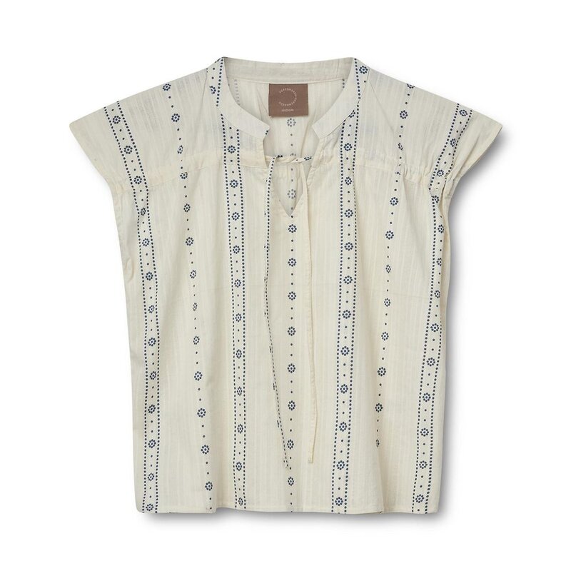 Bali Short Sleeve Top Women Ecru | Smilebutiken - Copenhagen
