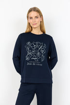 Banu 287 Sweatshirt Dam Navy | Smilebutiken - Soyaconcept