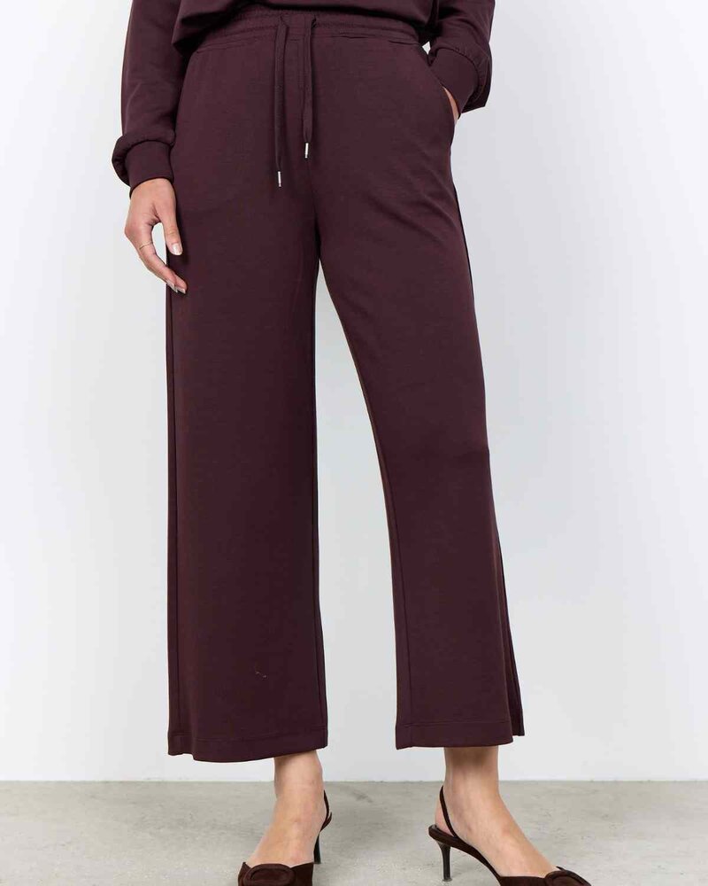 Banu 33 Trousers Women Chocolate Plum | Smilebutiken - Soyaconcept