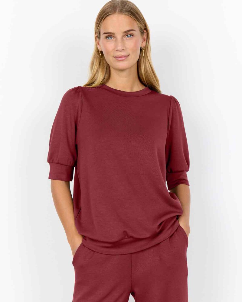 Banu 83 Tröja Dam Oxblood Red | Smilebutiken - Soyaconcept