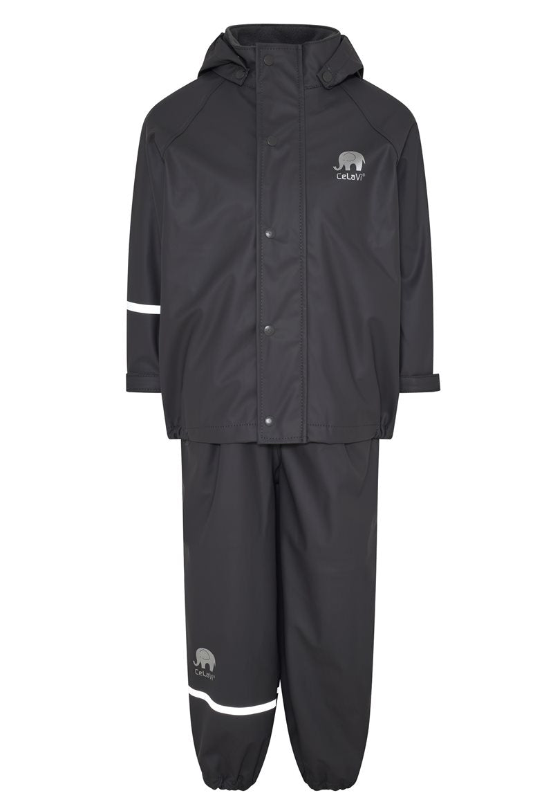 Basic Rainwear Set Black Unlined Rain Set Kids Celavi