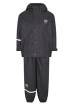 Basic Rainwear Set Black Unlined Rain Set Kids Celavi