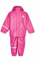 Basic Rainwear Set Real Pink Ofodrat regnset Barn Celavi