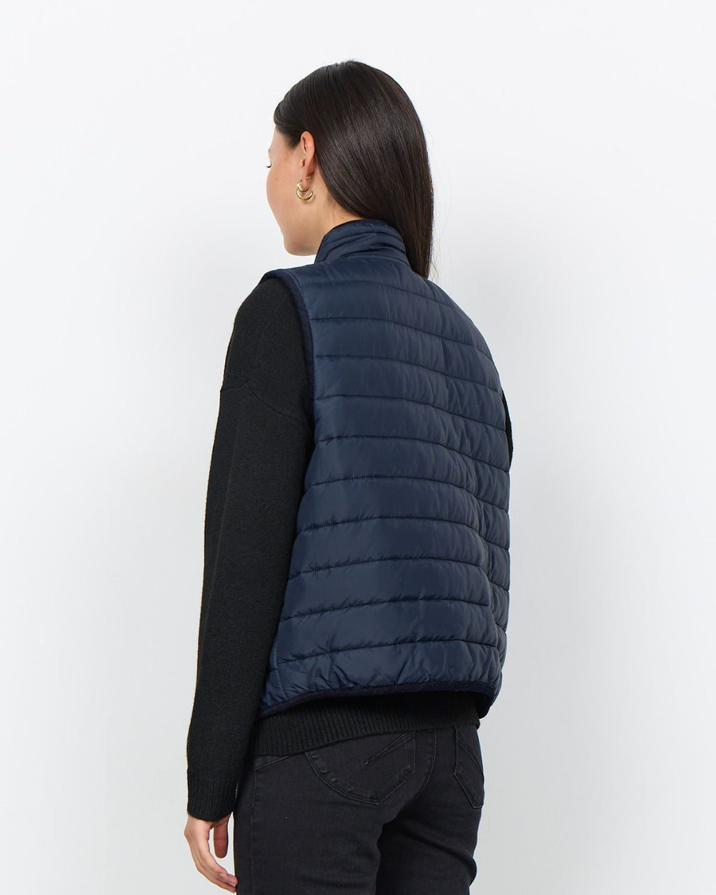 Benete 6 Quiltad Väst Dam Marinblå Navy | Smilebutiken - Soyaconcept