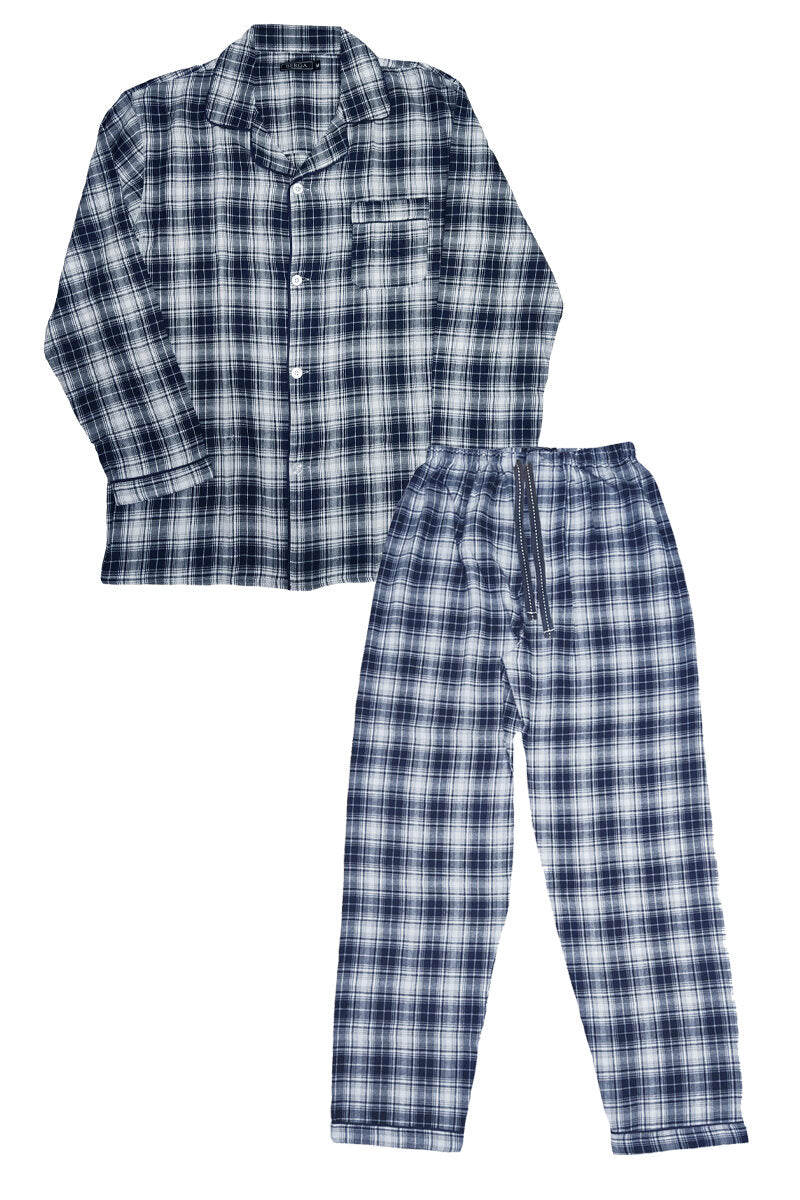 Flanell Pyjamas Herr Navy Comb Berga