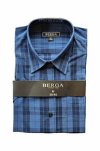 Berga Kortärmad Skjorta Herr Dark Blue Wänerstedt