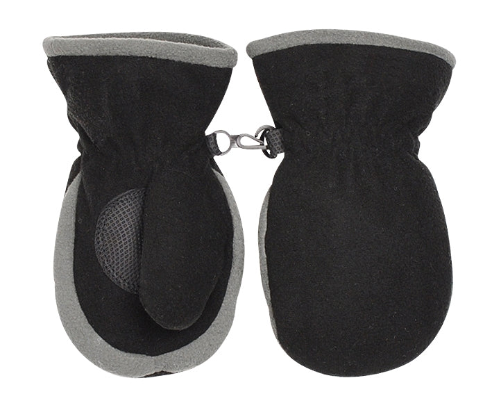 Bergen Fleece Mitten Baby Black - Lindberg