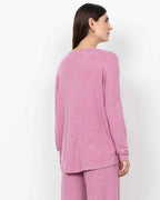 Biara Sweater Women Mauve Orchid Melange | Smilebutiken - Soyaconcept