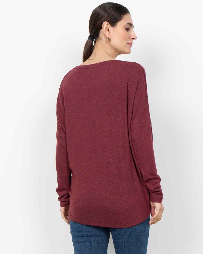 Biara Jumper Women Oxblood Red Melange | Smilebutiken - Soyaconcept