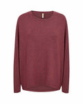 Biara Tröja Dam Oxblood Red Melange | Smilebutiken - Soyaconcept