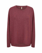 Biara Jumper Women Oxblood Red Melange | Smilebutiken - Soyaconcept